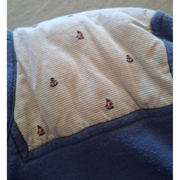 Vineyard Vines Blue Pullover 1/4 Zip Jacket Sweatshirt Sailboats, Women's XL - Picture 2 of 9